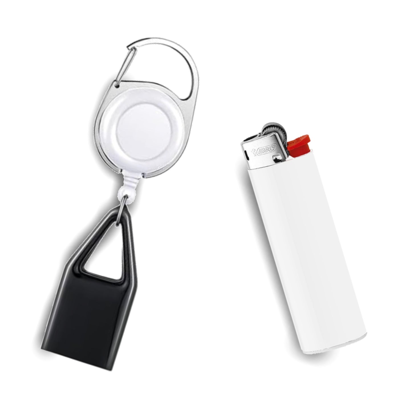 LEASHER - WEIß + FEUERZEUG